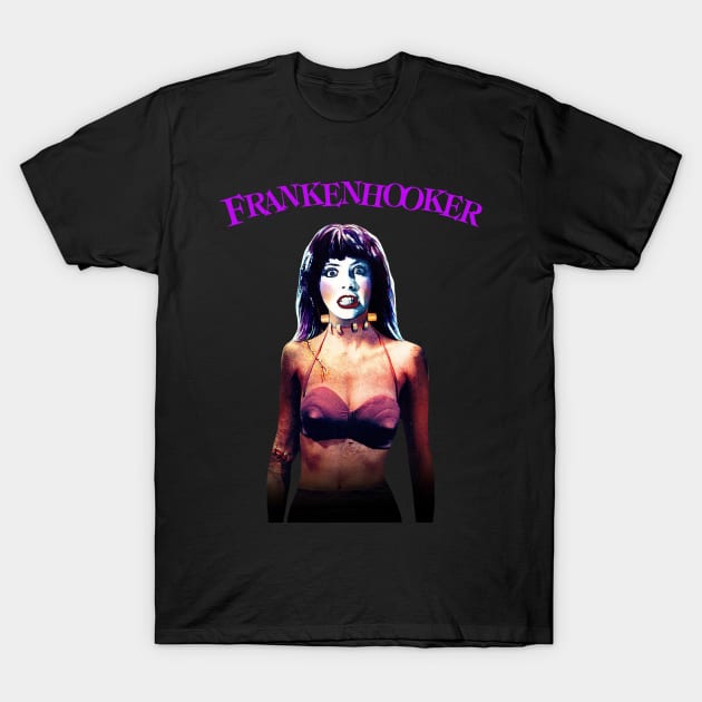 Frankenhooker Retro Cult Classic Horror Comedy Fan Art T-Shirt by darklordpug